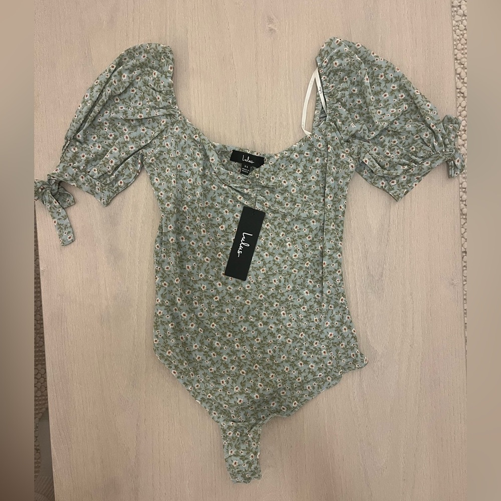 Lulu's Sage Floral Bodysuit